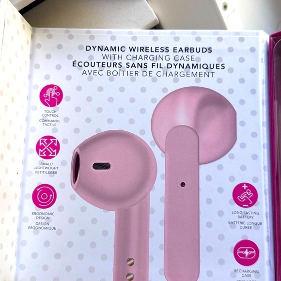 π§π Isaac Mizrahi Pink Wireless Earbuds β Chic Sound on the Go! ππ§ - Picture 8 of 16